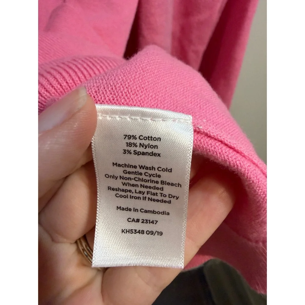 Talbots Pink Cardigan and Shell Twin Set 2 Piece Knit Sweater Womens Small